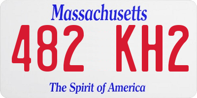 MA license plate 482KH2