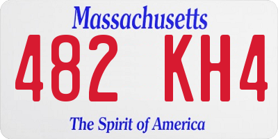 MA license plate 482KH4