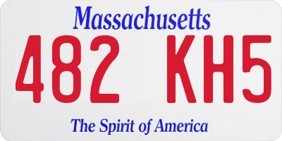 MA license plate 482KH5