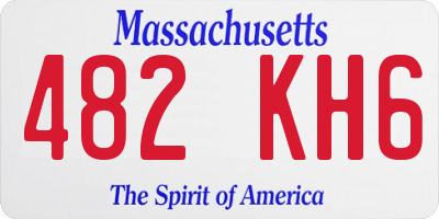 MA license plate 482KH6
