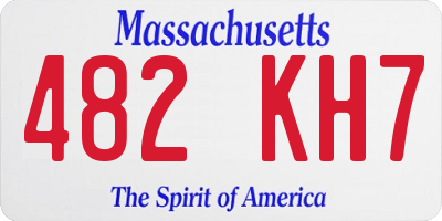 MA license plate 482KH7