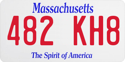 MA license plate 482KH8
