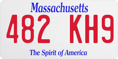MA license plate 482KH9