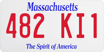 MA license plate 482KI1
