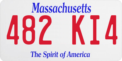 MA license plate 482KI4