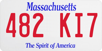 MA license plate 482KI7