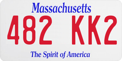 MA license plate 482KK2
