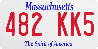 MA license plate 482KK5