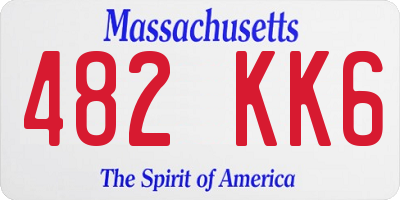 MA license plate 482KK6