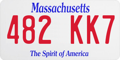 MA license plate 482KK7