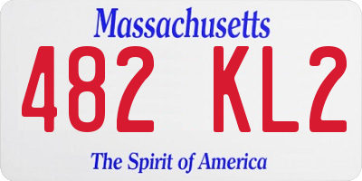 MA license plate 482KL2