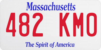 MA license plate 482KM0