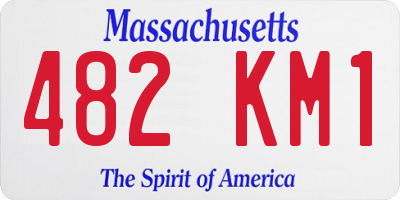 MA license plate 482KM1