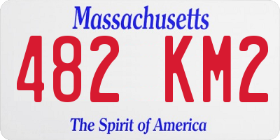 MA license plate 482KM2