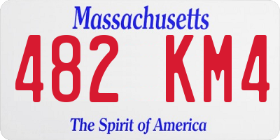 MA license plate 482KM4