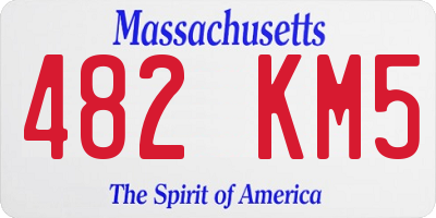 MA license plate 482KM5