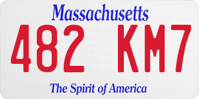 MA license plate 482KM7
