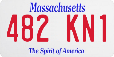 MA license plate 482KN1