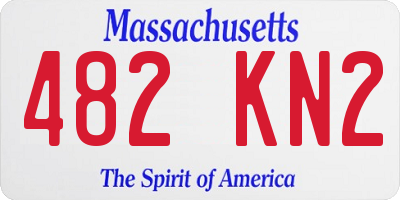 MA license plate 482KN2