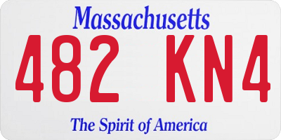 MA license plate 482KN4