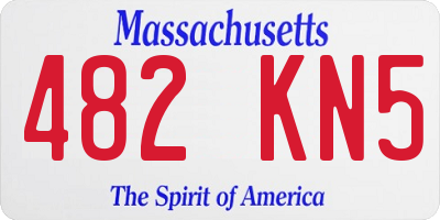 MA license plate 482KN5