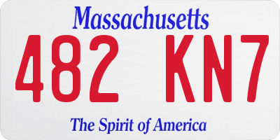 MA license plate 482KN7