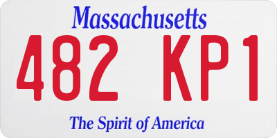 MA license plate 482KP1