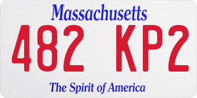 MA license plate 482KP2