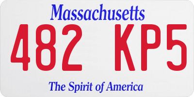 MA license plate 482KP5