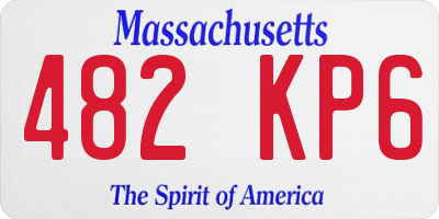 MA license plate 482KP6