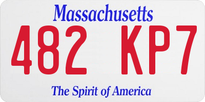 MA license plate 482KP7