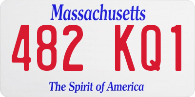 MA license plate 482KQ1