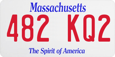 MA license plate 482KQ2