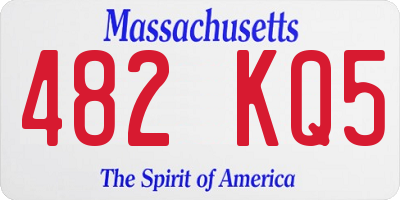 MA license plate 482KQ5