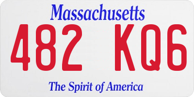 MA license plate 482KQ6