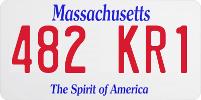 MA license plate 482KR1