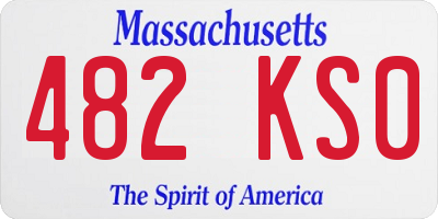MA license plate 482KS0
