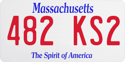 MA license plate 482KS2