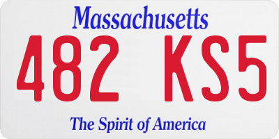 MA license plate 482KS5