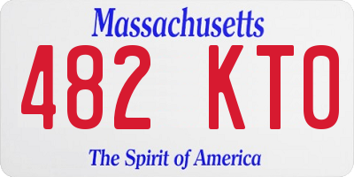 MA license plate 482KT0