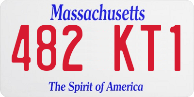 MA license plate 482KT1