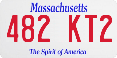 MA license plate 482KT2