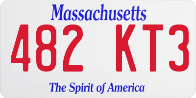 MA license plate 482KT3