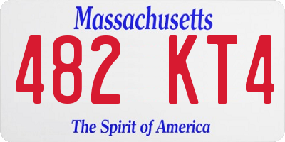 MA license plate 482KT4