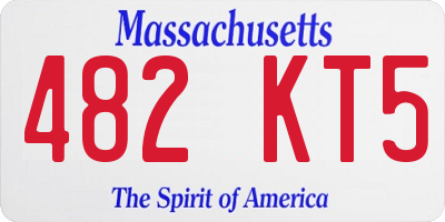 MA license plate 482KT5