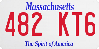 MA license plate 482KT6