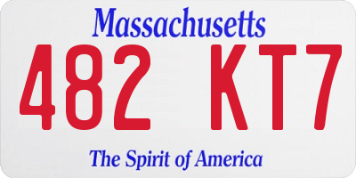 MA license plate 482KT7