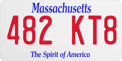 MA license plate 482KT8