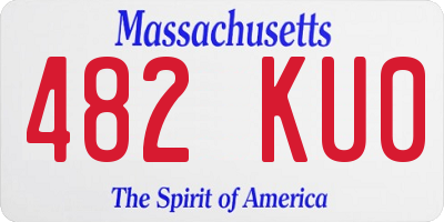 MA license plate 482KU0