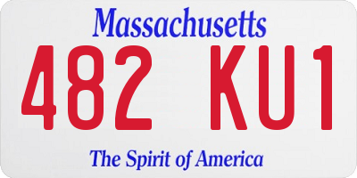 MA license plate 482KU1